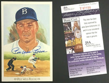 Load image into Gallery viewer, Pee Wee Reese Signed Perez-Steele Postcard Autographed HOFER 1984 JSA Certified
