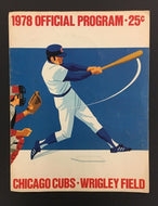 1978 Chicago Cubs Official Baseball Program Wrigley Field vs Pittsburgh Pirates