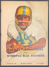 Load image into Gallery viewer, 1959 Winnipeg Stadium Program Blue Bombers Vs Calgary Stampeders CFL Football
