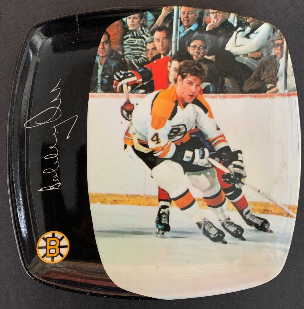 1971 Boston Bruins Bobby Orr Tray Facsimile Autograph NHL Hockey HOF Vintage