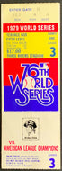 1979 World Series Ticket Game 3 Pittsburgh Pirates vs Baltimore Orioles