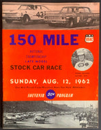1962 150 Mile Late Model Stock Car Race Program Wisconsin State Fair Speedway