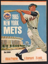 Load image into Gallery viewer, 1965 Shea Stadium Program New York Mets Los Angeles Dodgers Vintage Baseball MLB
