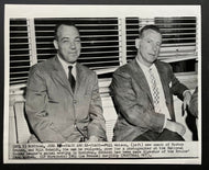 1961 Boston Bruins NHL Hockey Press Photo Milt Schmidt +Phil Watson Coaches