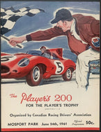 1961 1st Ever Mosport Players 200 Formula Race Program Streling Moss Jo Bonnier
