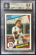 1984 NFL Football Denver Broncos John Elway Topps Rookie Card Beckett 8.5 NM-MT+