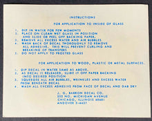 Load image into Gallery viewer, Vintage 1950's Chicago Cubs Unused Decal MLB Baseball Sticker
