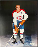 Henri Richard Signed Montreal Canadiens NHL Hockey 8x10 Photo Autographed JSA
