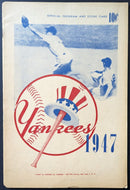 1947 New York Yankees Babe Ruth Day Program MLB Baseball Washington Senators VTG