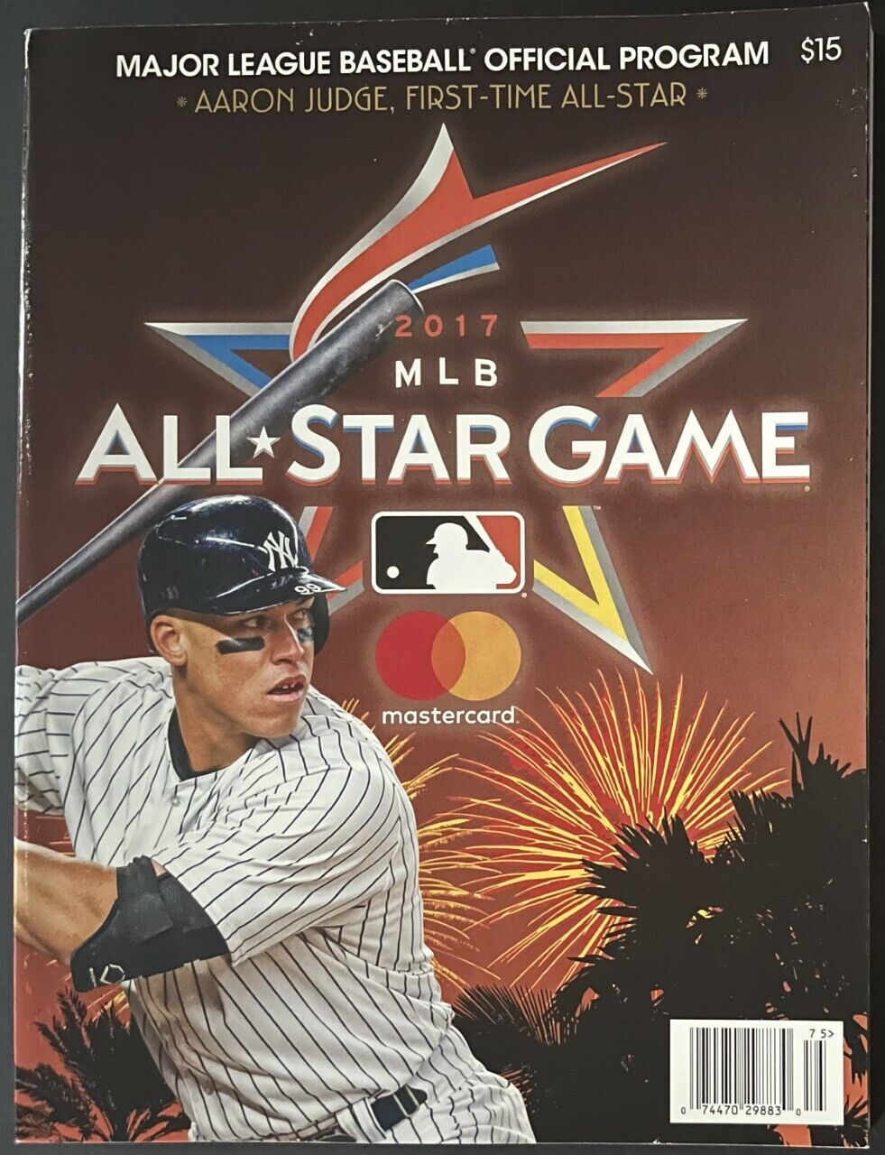 2017 MLB Baseball All Star Game Program Miami Aaron Judge Cover Version