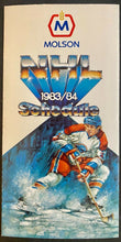 Load image into Gallery viewer, 1983-84 Vintage NHL Hockey Schedule Molson Beer Ad
