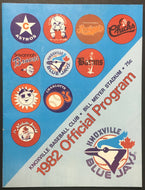 1982 Knoxville Blue Jays Baseball Program Bill Meyer Stadium Southern League