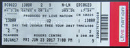 2017 U2 - The Joshua Tree Tour Concert Full Ticket Rogers Centre Toronto