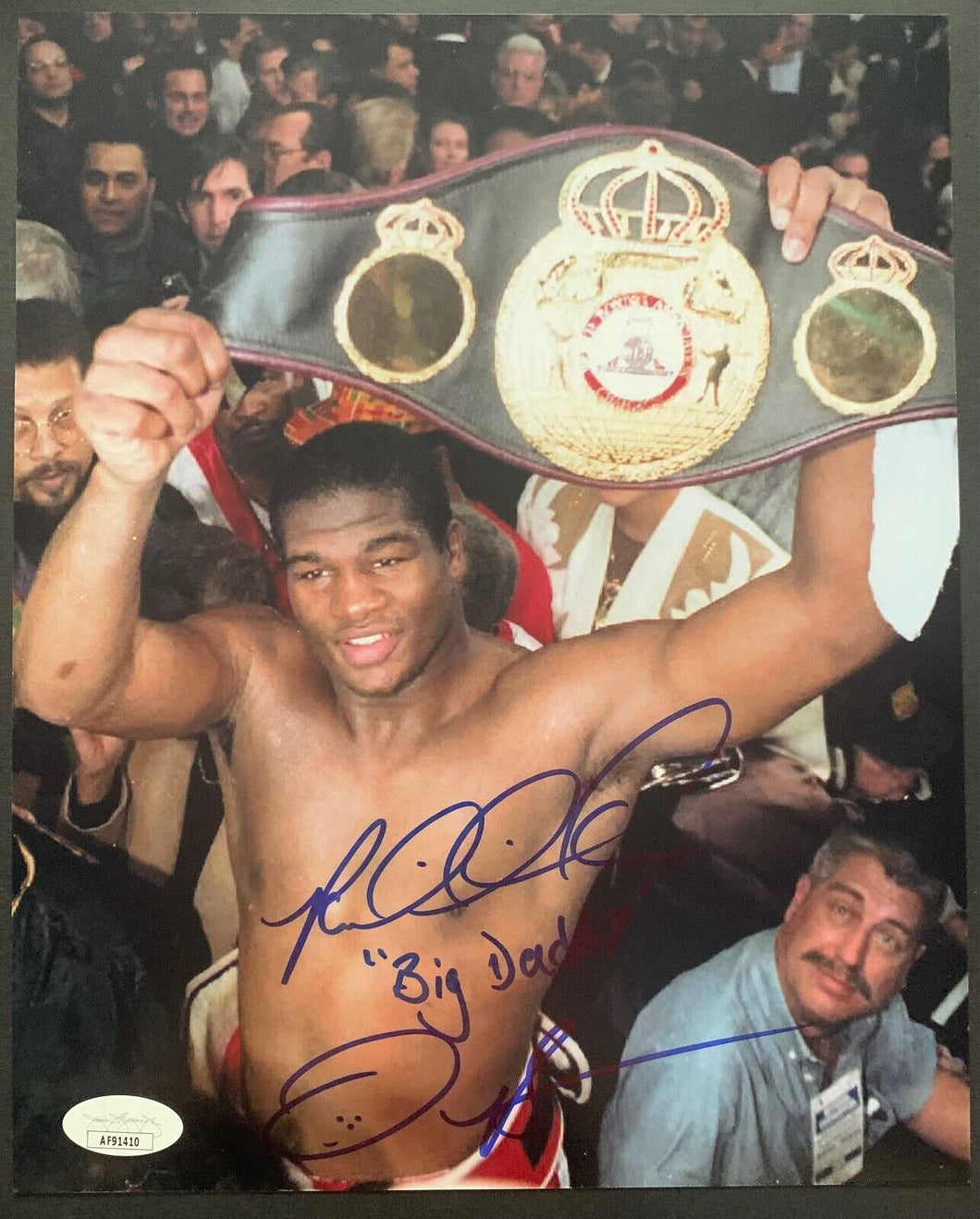 Riddick Bowe Signed Heavyweight Boxing Champion Photo JSA Autographed WBO