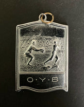 Load image into Gallery viewer, 1922 Vintage Chrome Plated Sterling Silver Baseball Medal Vtg Antique
