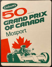 Load image into Gallery viewer, 1972 Grand Prix Canada Mosport Decal Stickers (2) Jackie Stewart Vintage Racing
