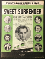 1935 Sheet Music Movie Sweet Surrender Boxing Great Jack Dempsey Cover Picture