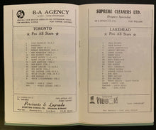 Load image into Gallery viewer, 1967 Fort William Minor Hockey Program Toronto Maple Leafs Oldtimers v Lakehead
