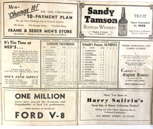 Load image into Gallery viewer, 1934 The Puck Olympia Review Program Detroit Schmidts Famous Olympics vs London
