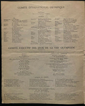 Load image into Gallery viewer, 1924 Very Rare Paris Summer Olympics Opening Ceremonies Program
