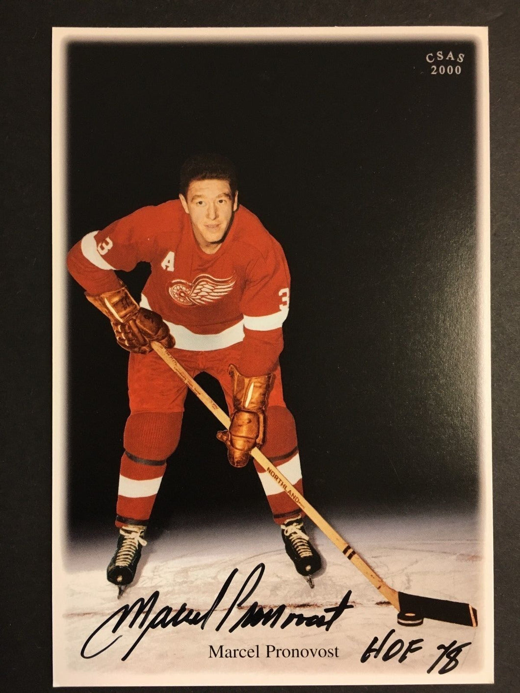 Marcel Pronovost Auto'd Hard Signed Authentic NHL Millenium Hockey Series Card