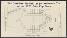 Load image into Gallery viewer, 1975 Grey Cup Game Program + Ticket Stub Edmonton Eskimos Football Vintage CFL
