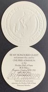 Hockey Hall Of Fame Admission Pass Signed John D'Amico Autographed Referee Auto