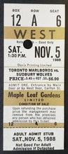 Load image into Gallery viewer, 1988 Maple Leaf Gardens OHA Major Jr A Unused Ticket Toronto vs Sudbury Hockey
