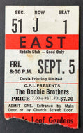 1975 Maple Leaf Gardens Doobie Brothers Vintage Original Concert Ticket Toronto