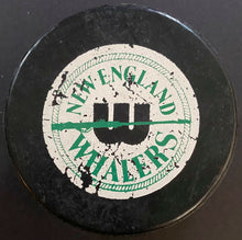 Load image into Gallery viewer, New England Whalers WHA Hockey Game Puck Vintage Old Used Biltrite Slug
