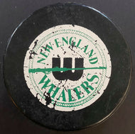 New England Whalers WHA Hockey Game Puck Vintage Old Used Biltrite Slug