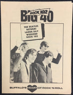 1986 Buffalos Rock 102 Big 40 FM Radio Chart Beatles Return Music Fab 4 Lennon