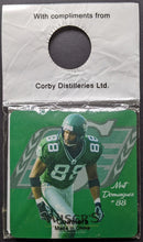 Load image into Gallery viewer, 21 Saskatchewan Roughriders Wisers Premium Drink Coasters CFL Football Vintage
