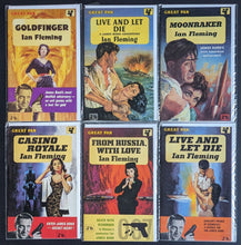 Load image into Gallery viewer, James Bond Ian Fleming Greeting Cards x12 Postcards British Spy Novel Vintage
