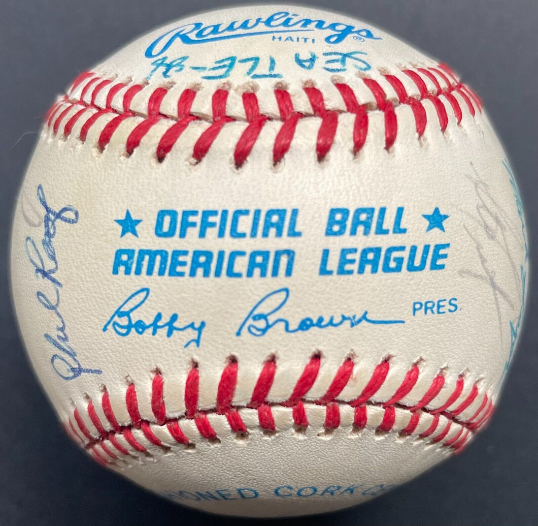 1988 Seattle Mariners Team Signed Official Rawlings Baseball x16 Autographed MLB