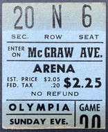 1959 Detroit Red Wings vs Boston Bruins NHL Hockey Ticket Stub Olympia Stadium