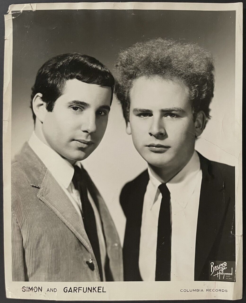 1966 Simon And Garfunkel Early Studio Photo Columbia Records Bruno Of Hollywood