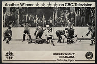 1975-76 NHL Hockey Night in Canada Promo Card HNIC Toronto Maple Leafs Canadiens
