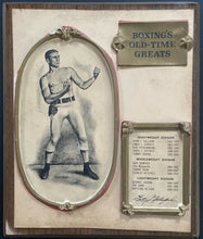 Load image into Gallery viewer, Vintage Boxing&#39;s Old-Time Greats Framed Picture Champions List 1882 To 1910
