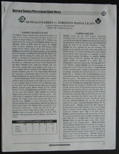 Load image into Gallery viewer, 1999 NHL Eastern Conference Finals Program + Press Notes Buffalo vs Toronto
