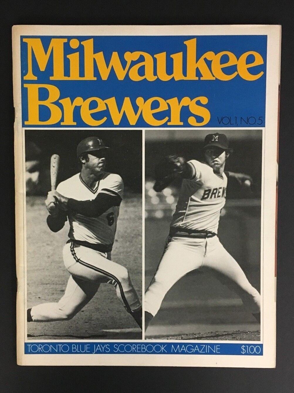 1977 Milwaukee Brewers Vs Toronto Blue Jays Baseball Program Exhibition Stadium
