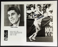 1970s Ivan Lendle Signed Vintage Type 1 ATP Press Photo Autographed Tennis JSA