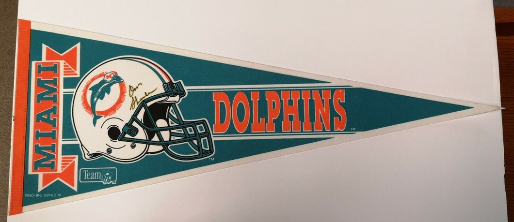 Vintage Autographed NFL Football Don Shula Miami Dolphins Signed Pennant