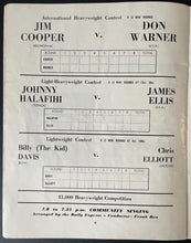 Load image into Gallery viewer, 1963 Cassius Clay Heavyweight Championship Fight Program Wembley Stadium Boxing
