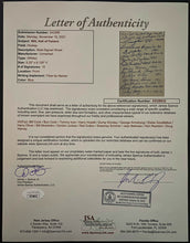 Load image into Gallery viewer, NHL Hockey Hall Of Famers Rare Autographed Signed Sheet x15 Worsley Cook + JSA
