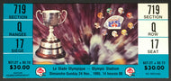 1985 CFL Grey Cup Ticket Olympic Stadium Lions Vs Tiger-Cats Vintage Football