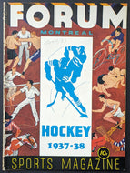 1937 Montreal Canadiens Home Opener Game Hockey Program Forum Chicago Blackhawks