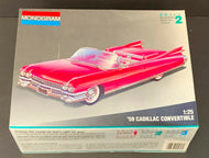 Monogram ‘59 Cadillac Convertible 1/25 Scale Model Car Kit Original Box