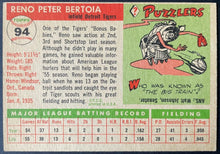 Load image into Gallery viewer, 1955 Topps Baseball #94 Reno Bertoia Detroit Tigers Vintage MLB Card
