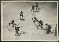 1930's Type 1 Photo Canada @ World Ice Hockey Championship Czechoslovakia Vtg